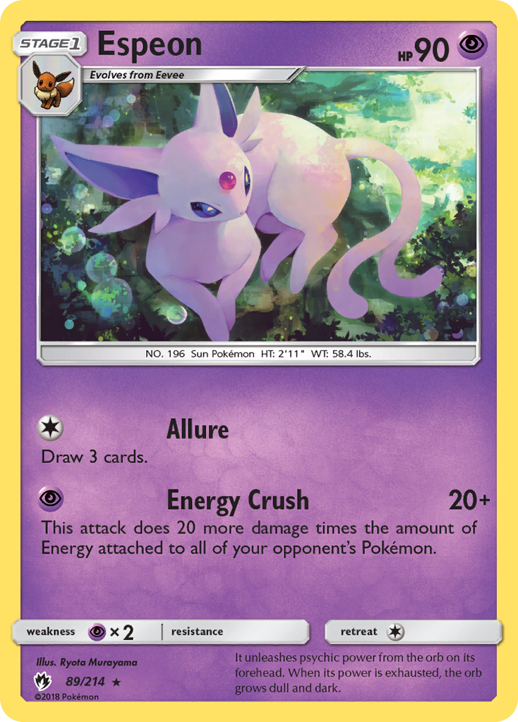 Espeon (89/214) [Sun & Moon: Lost Thunder] | Black Swamp Games