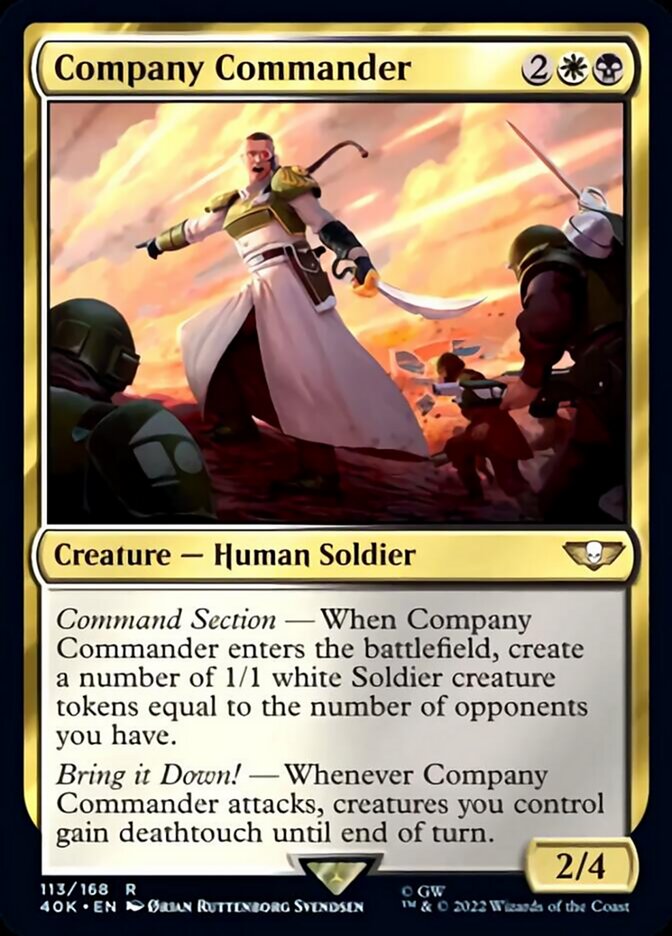 Company Commander (Surge Foil) [Universes Beyond: Warhammer 40,000] | Black Swamp Games