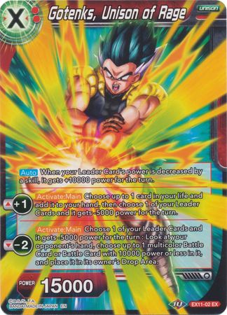 Gotenks, Unison of Rage [EX11-02] | Black Swamp Games