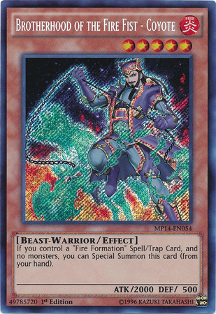 Brotherhood of the Fire Fist - Coyote [MP14-EN054] Secret Rare | Black Swamp Games