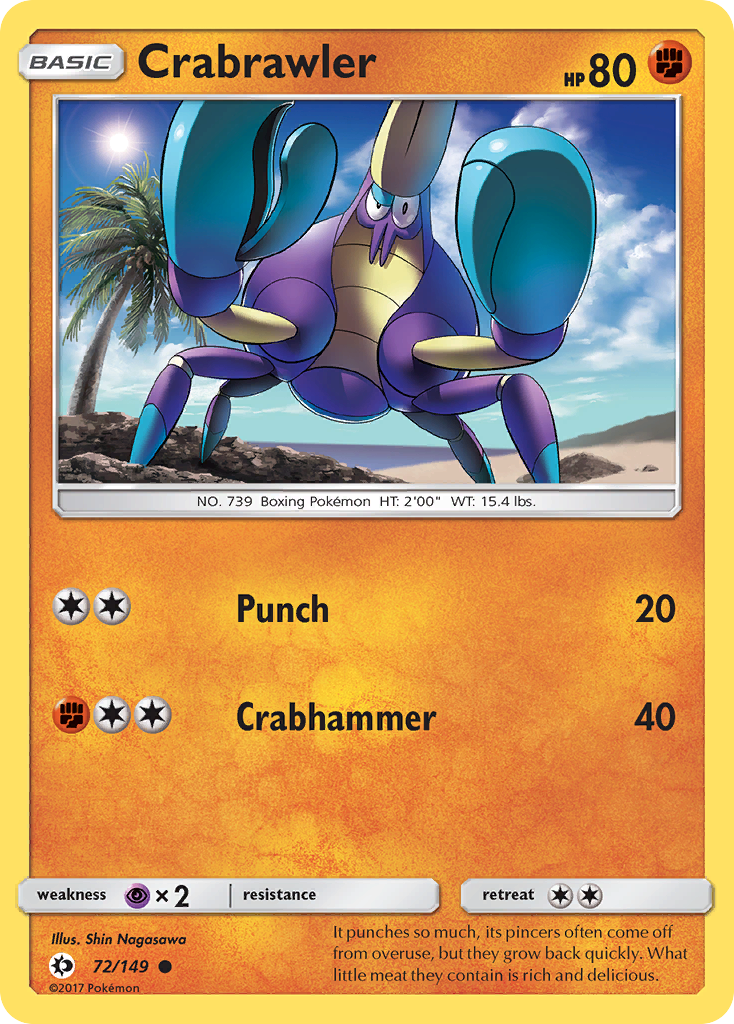 Crabrawler (72/149) [Sun & Moon: Base Set] | Black Swamp Games