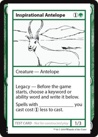 Inspirational Antelope (2021 Edition) [Mystery Booster Playtest Cards] | Black Swamp Games