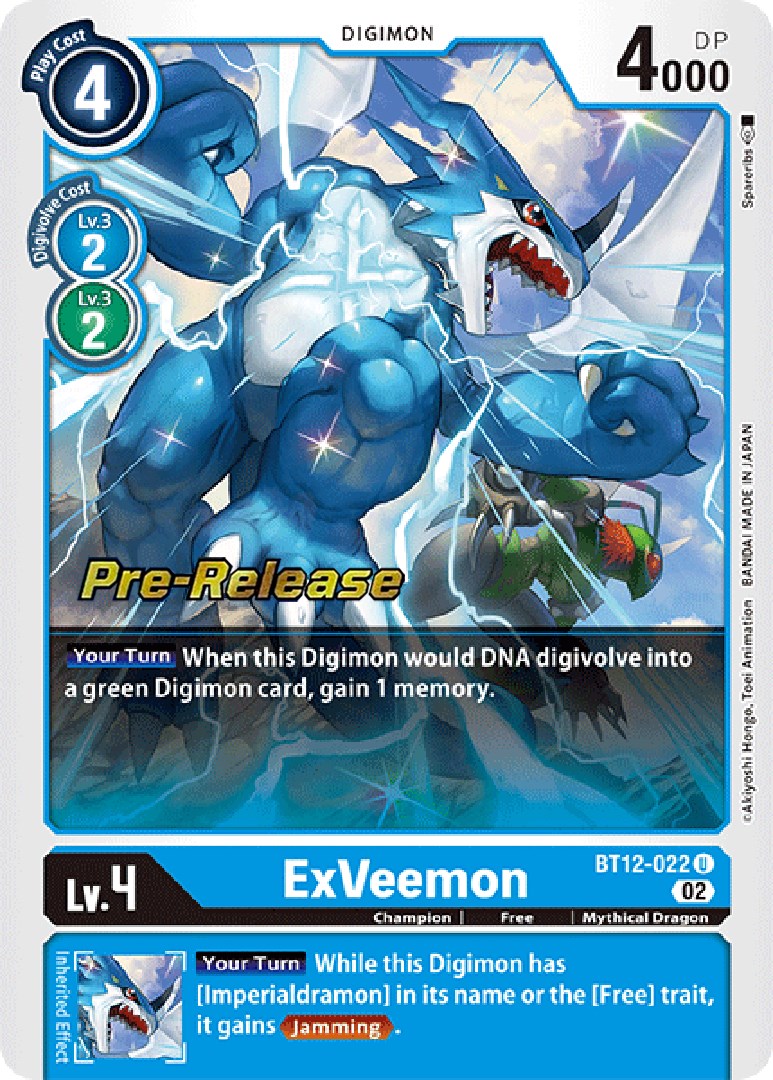 ExVeemon [BT12-022] [Across Time Pre-Release Cards] | Black Swamp Games