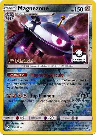 Magnezone (83/156) (League Promo 1st Place) [Sun & Moon: Ultra Prism] | Black Swamp Games