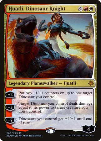 Huatli, Dinosaur Knight [Ixalan] | Black Swamp Games