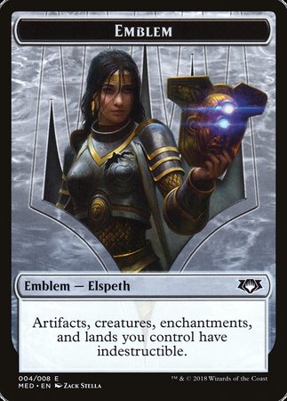 Emblem - Elspeth, Knight-Errant [Mythic Edition Tokens] | Black Swamp Games