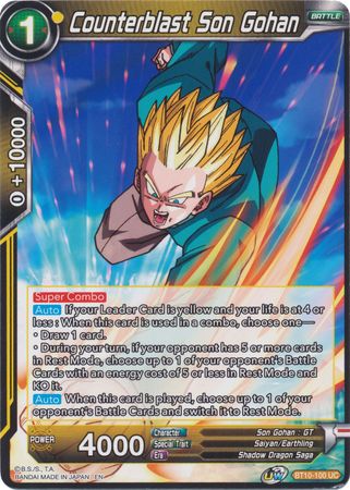 Counterblast Son Gohan [BT10-100] | Black Swamp Games