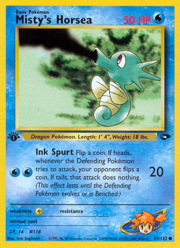 Misty's Horsea (87/132) [Gym Challenge 1st Edition] | Black Swamp Games