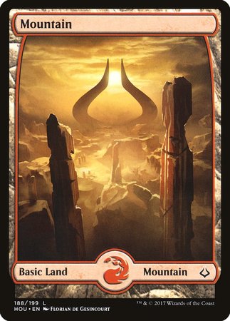 Mountain (188) - Full Art [Hour of Devastation] | Black Swamp Games