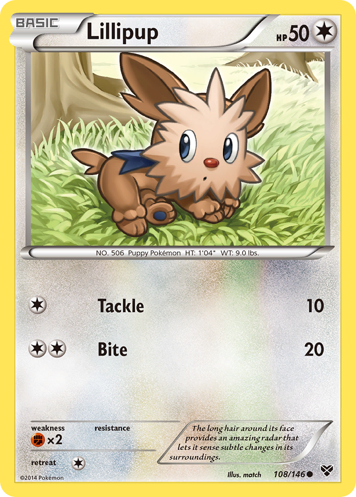 Lillipup (108/146) [XY: Base Set] | Black Swamp Games