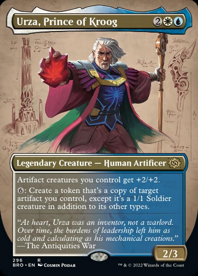 Urza, Prince of Kroog (Borderless Alternate Art) [The Brothers' War] | Black Swamp Games