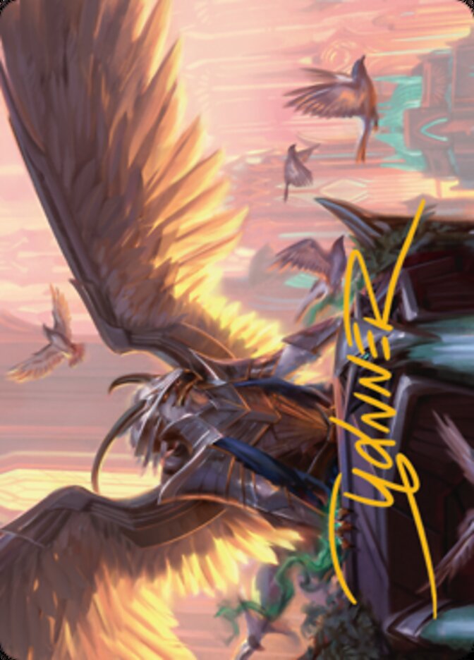 Falco Spara, Pactweaver 1 Art Card (Gold-Stamped Signature) [Streets of New Capenna Art Series] | Black Swamp Games