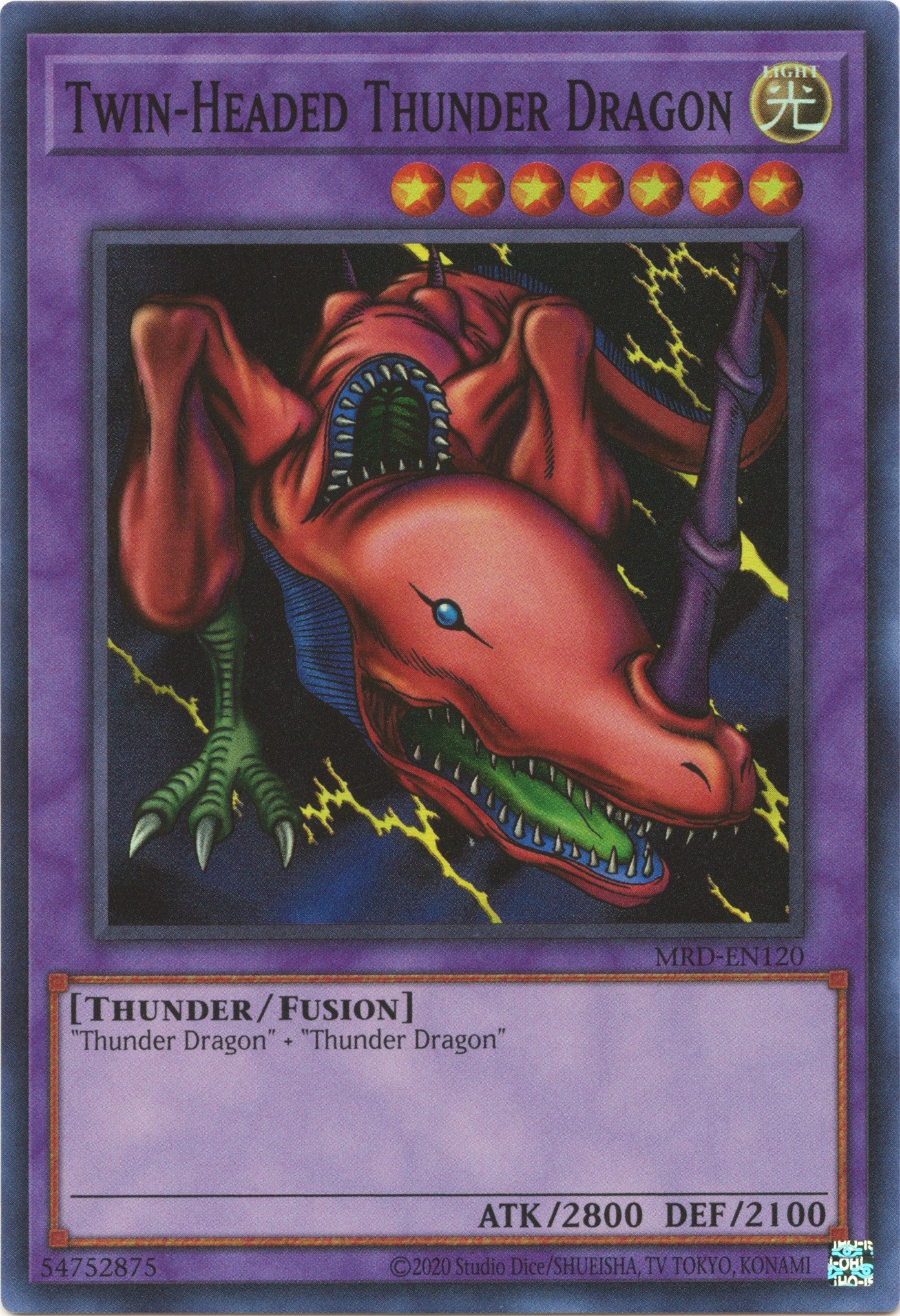 Twin-Headed Thunder Dragon (25th Anniversary) [MRD-EN120] Super Rare | Black Swamp Games
