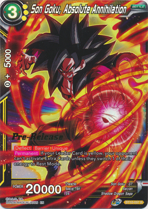 Son Goku, Absolute Annihilation (BT10-097) [Rise of the Unison Warrior Prerelease Promos] | Black Swamp Games