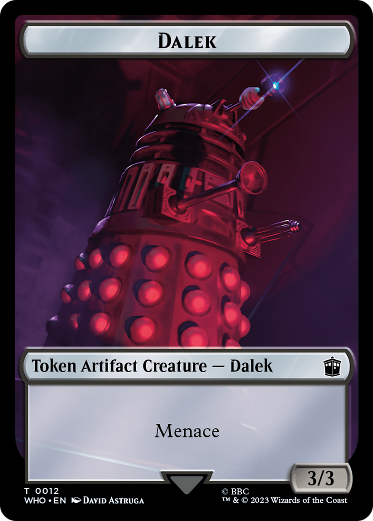 Alien Angel // Dalek Double-Sided Token [Doctor Who Tokens] | Black Swamp Games