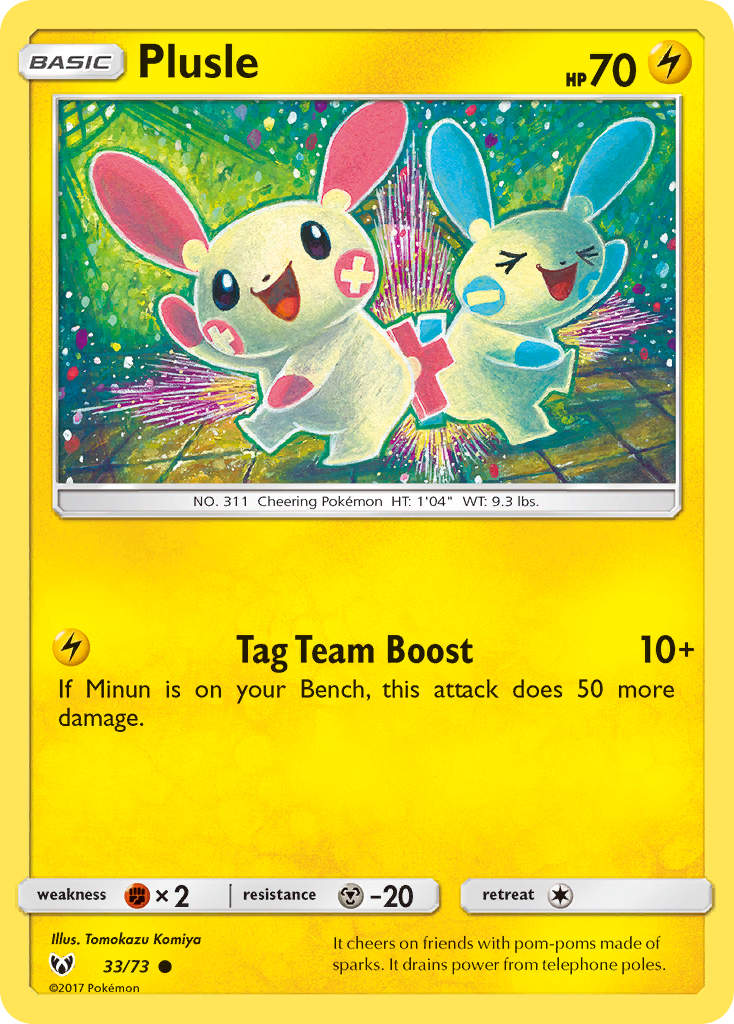 Plusle (33/73) [Sun & Moon: Shining Legends] | Black Swamp Games