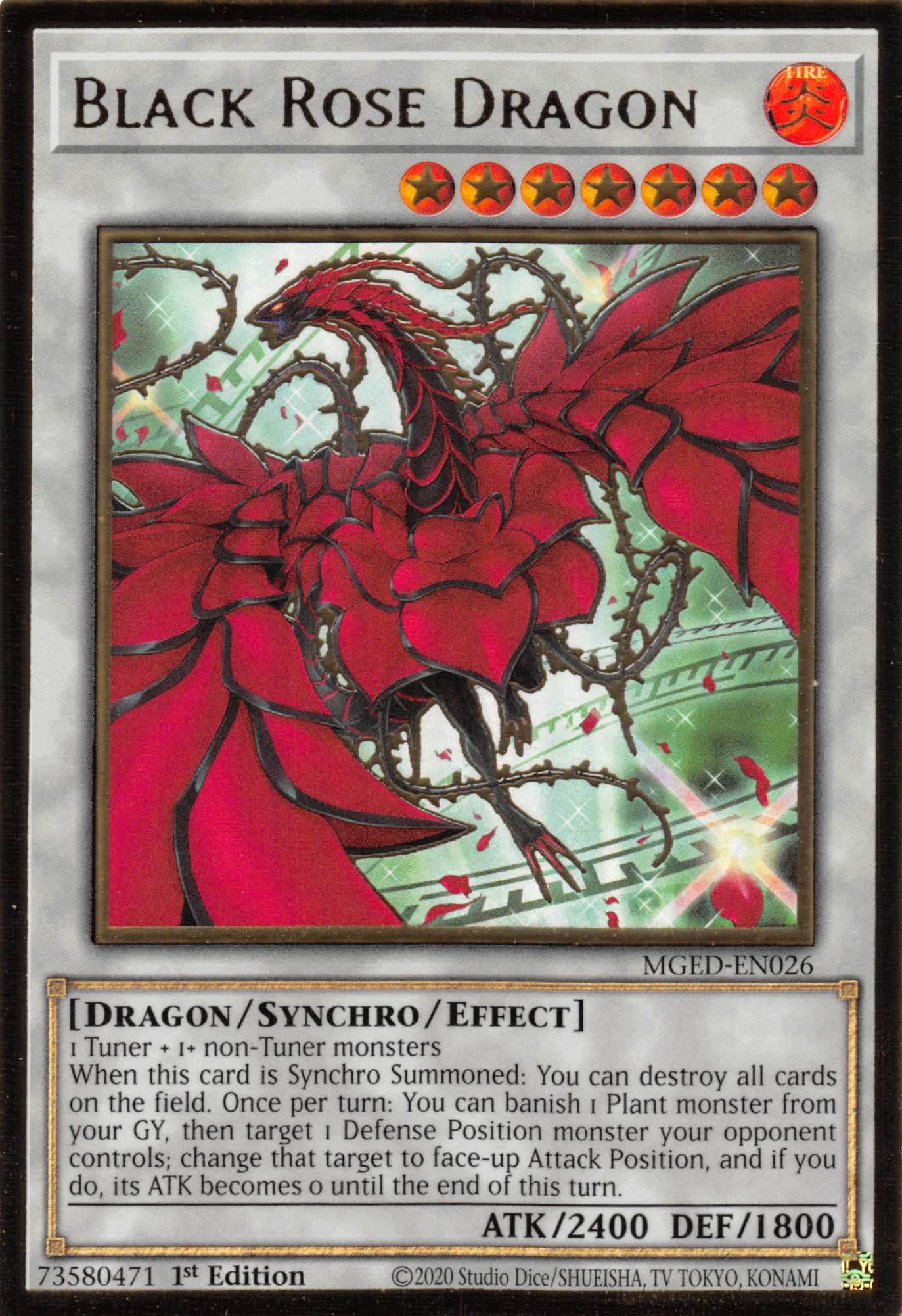 Black Rose Dragon (Alternate Art) [MGED-EN026] Gold Rare | Black Swamp Games