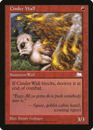 Cinder Wall [Weatherlight] | Black Swamp Games