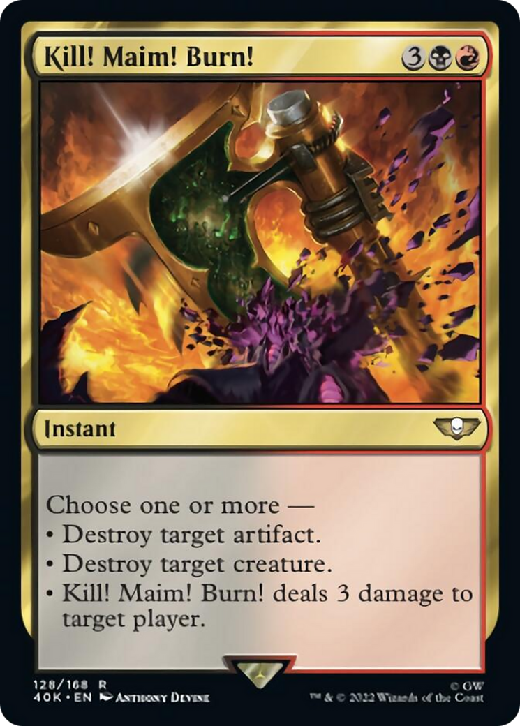 Kill! Maim! Burn! (Surge Foil) [Universes Beyond: Warhammer 40,000] | Black Swamp Games