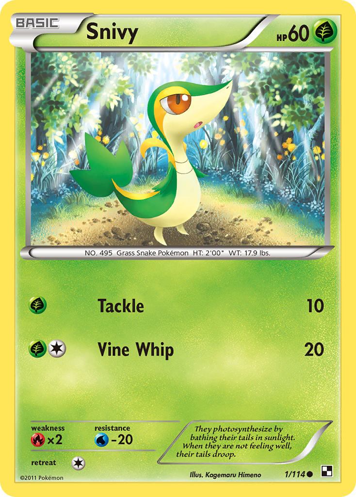 Snivy (1/114) (Cosmos Holo) [Black & White: Base Set] | Black Swamp Games