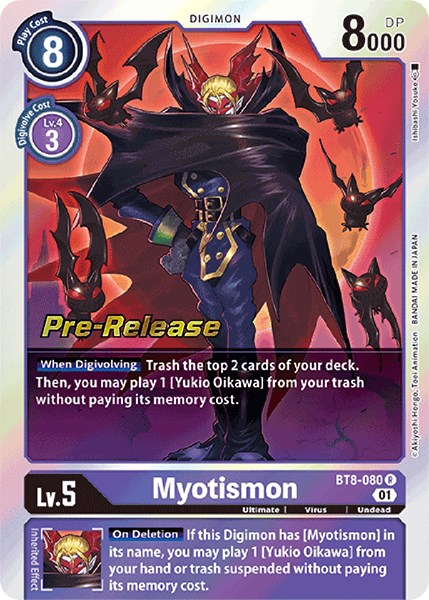 Myotismon [BT8-080] [New Awakening Pre-Release Cards] | Black Swamp Games