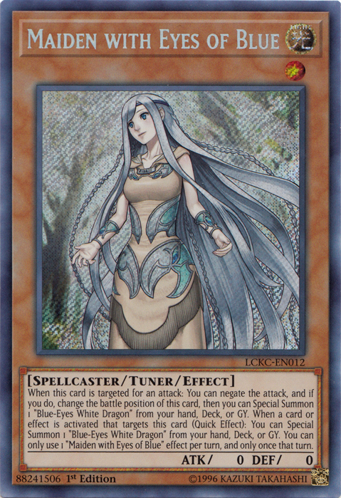 Maiden with Eyes of Blue [LCKC-EN012] Secret Rare | Black Swamp Games