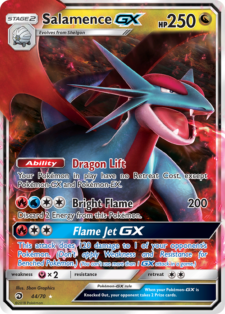 Salamence GX (44/70) [Sun & Moon: Dragon Majesty] | Black Swamp Games