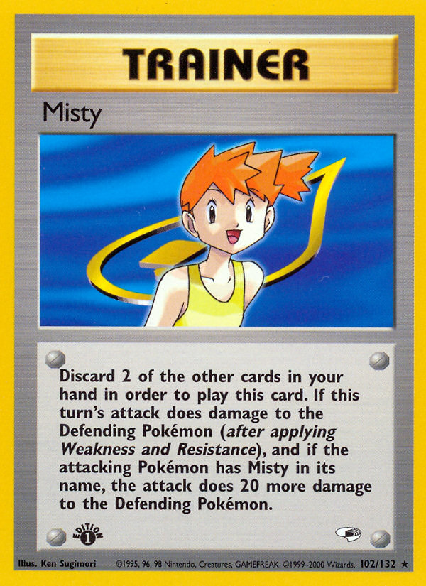 Misty (102/132) [Gym Heroes 1st Edition] | Black Swamp Games