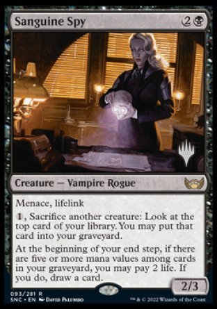 Sanguine Spy (Promo Pack) [Streets of New Capenna Promos] | Black Swamp Games
