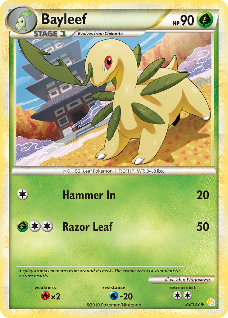 Bayleef (35/123) [HeartGold & SoulSilver: Base Set] | Black Swamp Games