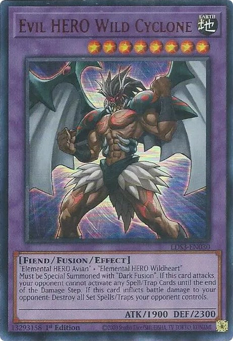 Evil HERO Wild Cyclone (Red) [LDS3-EN030] Ultra Rare | Black Swamp Games