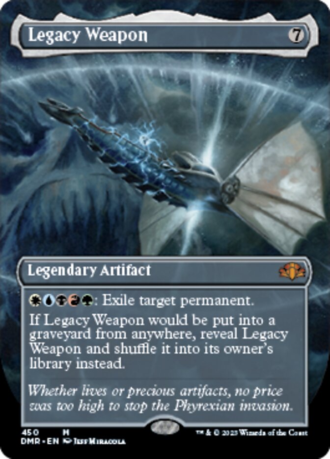 Legacy Weapon (Borderless Alternate Art) [Dominaria Remastered] | Black Swamp Games