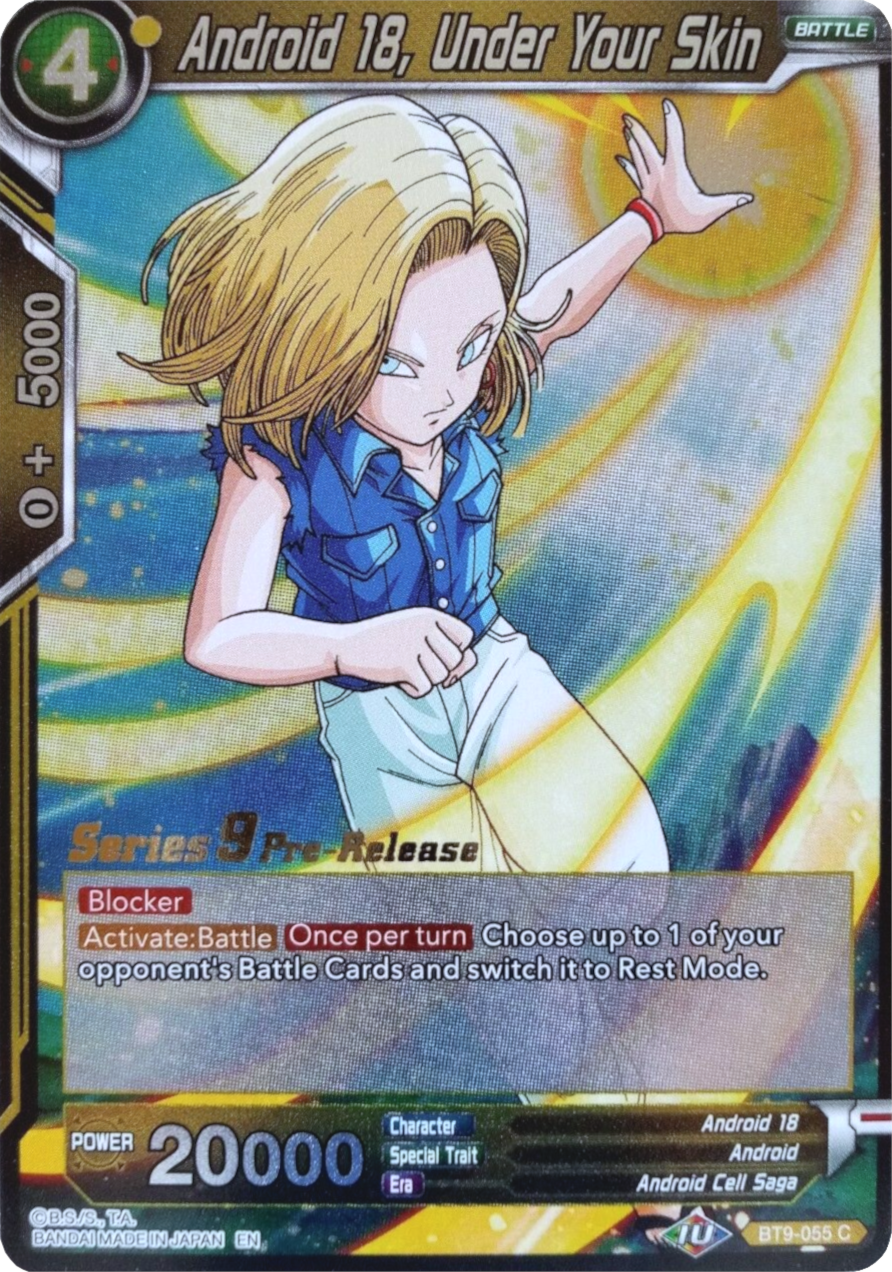 Android 18, Under Your Skin (BT9-055) [Universal Onslaught Prerelease Promos] | Black Swamp Games