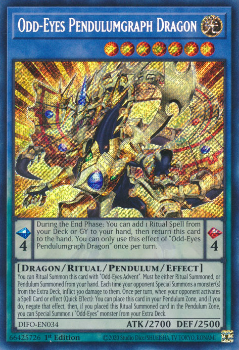 Odd-Eyes Pendulumgraph Dragon [DIFO-EN034] Secret Rare | Black Swamp Games