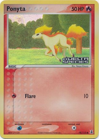 Ponyta (78/113) (Stamped) [EX: Delta Species] | Black Swamp Games