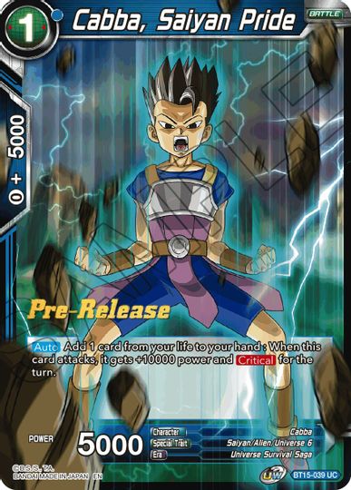 Cabba, Saiyan Pride (BT15-039) [Saiyan Showdown Prerelease Promos] | Black Swamp Games