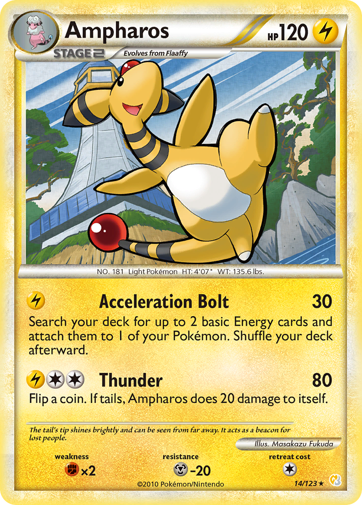 Ampharos (14/123) [HeartGold & SoulSilver: Base Set] | Black Swamp Games