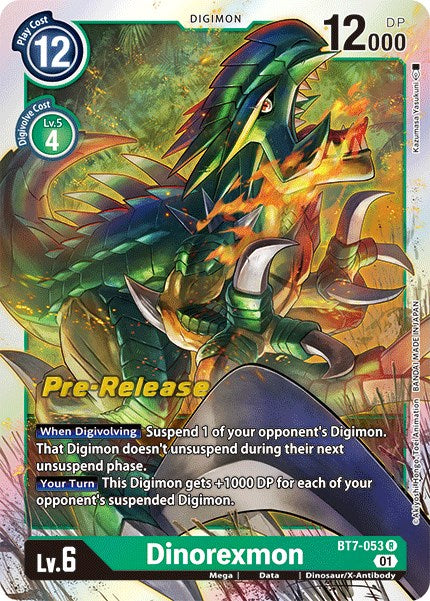 Dinorexmon [BT7-053] [Next Adventure Pre-Release Cards] | Black Swamp Games