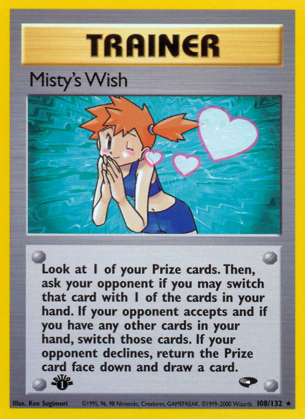 Misty's Wish (108/132) [Gym Challenge 1st Edition] | Black Swamp Games