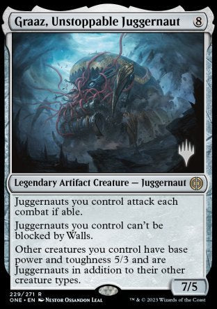 Graaz, Unstoppable Juggernaut (Promo Pack) [Phyrexia: All Will Be One Promos] | Black Swamp Games