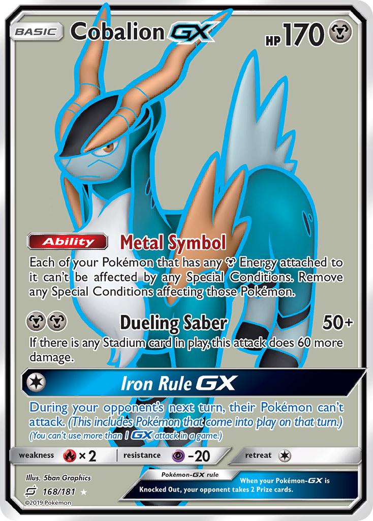 Cobalion GX (168/181) [Sun & Moon: Team Up] | Black Swamp Games