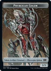 Zombie // Phyrexian Golem Double-sided Token [Double Masters 2022 Tokens] | Black Swamp Games