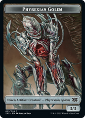 Egg // Phyrexian Golem Double-sided Token [Double Masters 2022 Tokens] | Black Swamp Games