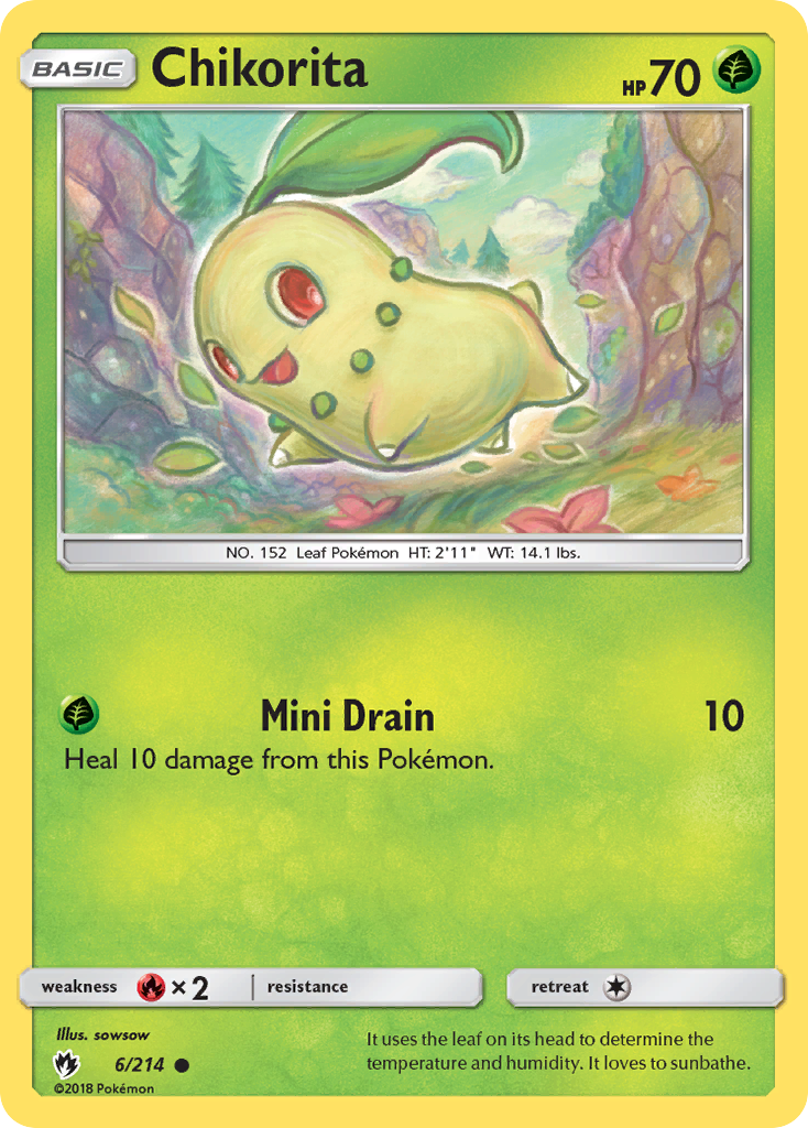 Chikorita (6/214) [Sun & Moon: Lost Thunder] | Black Swamp Games