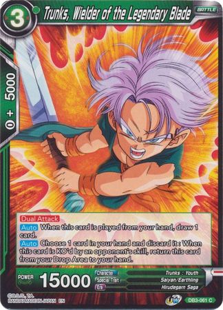 Trunks, Wielder of the Legendary Blade [DB3-061] | Black Swamp Games