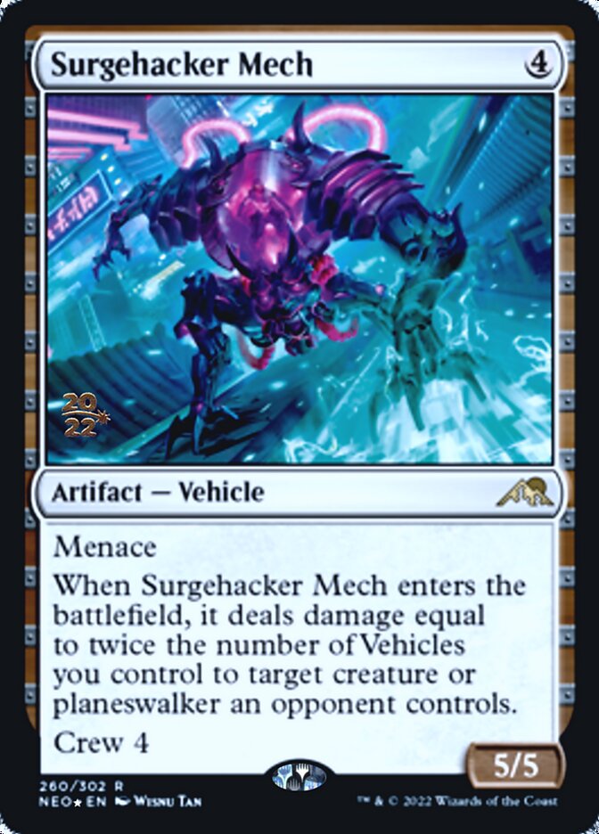 Surgehacker Mech [Kamigawa: Neon Dynasty Prerelease Promos] | Black Swamp Games