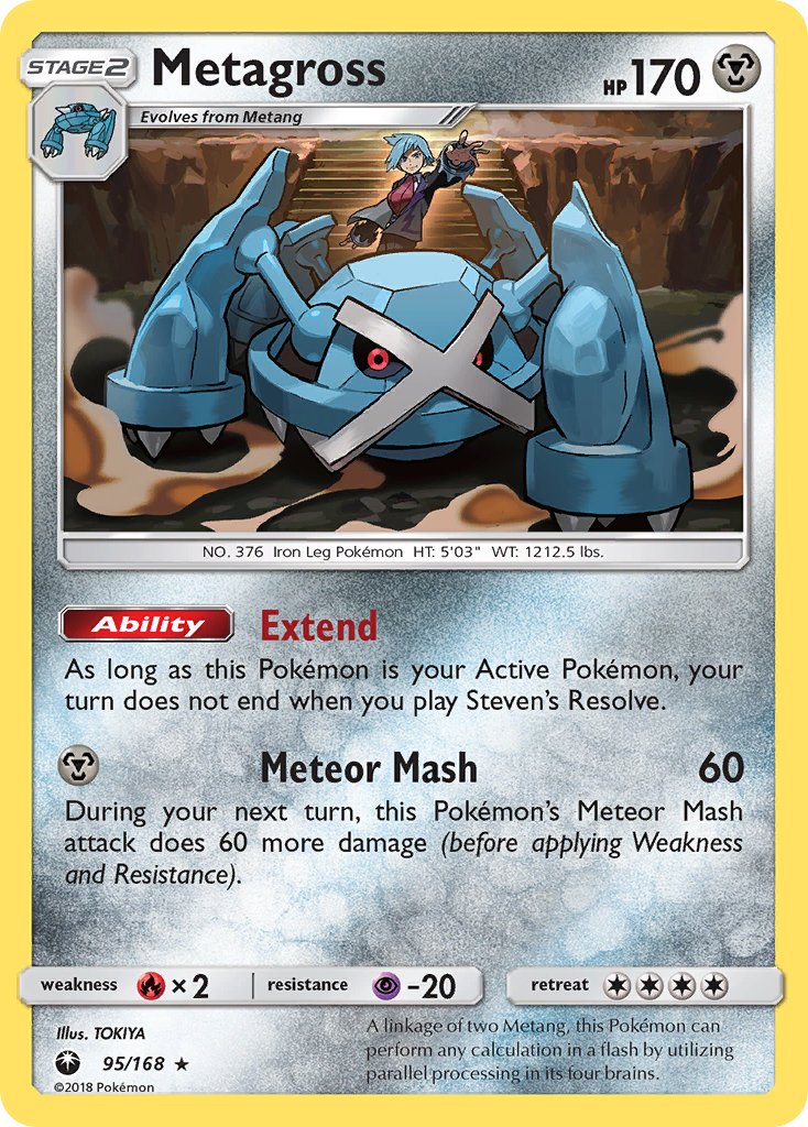 Metagross (95/168) (Prerelease Kit Exclusive) (Theme Deck Exclusive) [Sun & Moon: Celestial Storm] | Black Swamp Games