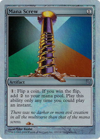 Mana Screw (Alternate Foil) [Unhinged] | Black Swamp Games