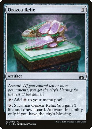 Orazca Relic [Rivals of Ixalan] | Black Swamp Games