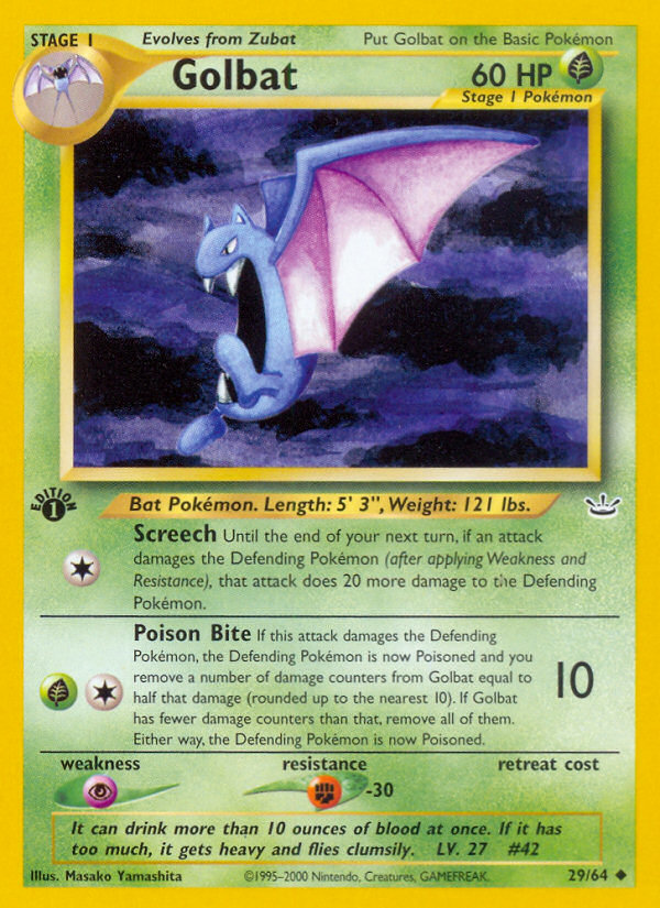 Golbat (29/64) [Neo Revelation 1st Edition] | Black Swamp Games